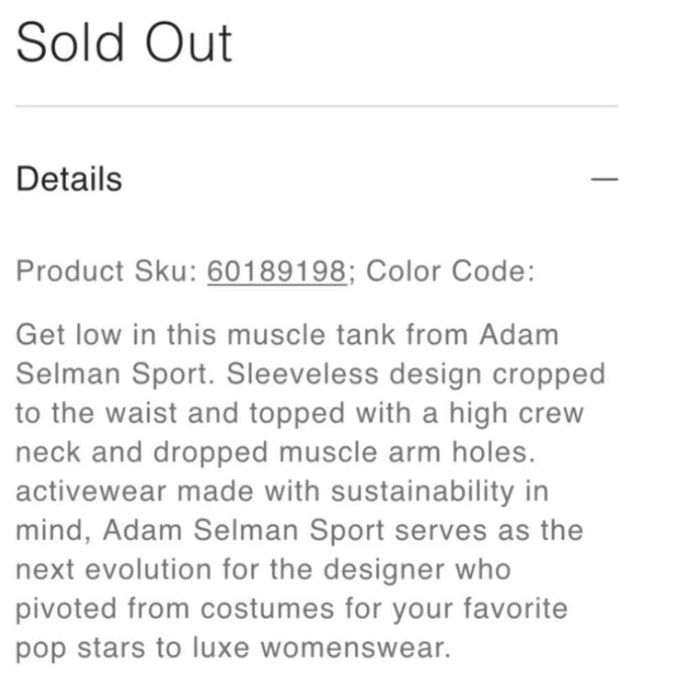 Adam Selman Sport Muscle Crop Top - Picture 5 of 10